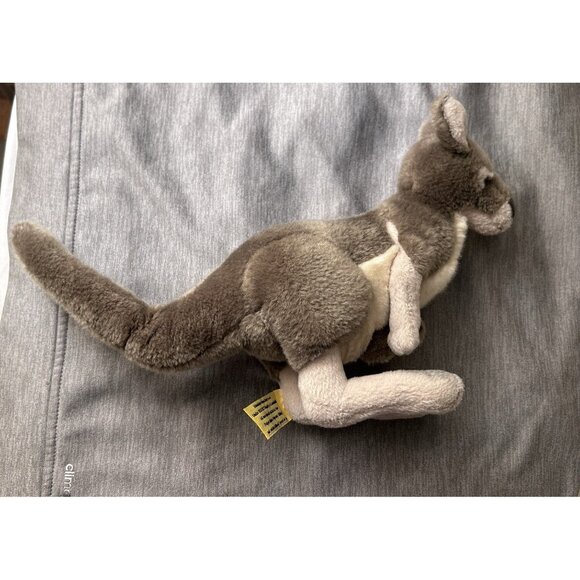 Bocchet Joy Kangaroo Stuffed Animal Soft Plush Toy 12'' Grey - Picture 1 of 8